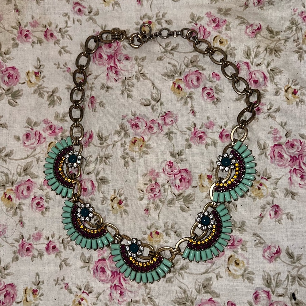 J. Crew Chic Multicolor Statement Necklace - image 1